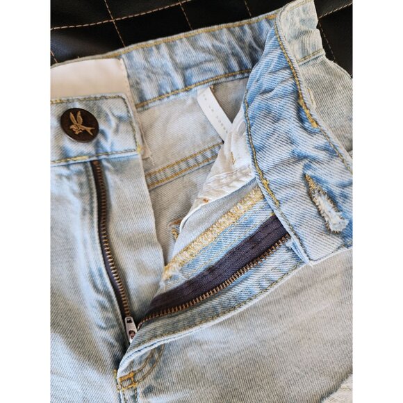 One Teaspoon The One high waist cheeky best blue denim shorts 24 - Picture 6 of 6